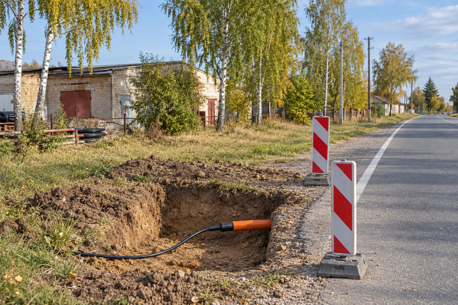 Переход под дорогой: труба с оптикой